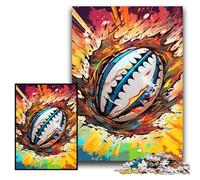 Puzzle 1000 pièces coloré Rugby, Casse-tête Stimulant pour Adolescents, soirée de Jeux en Famille, Taille 26x38cm