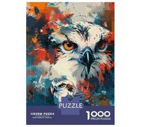 Puzzle 1000 Pièces Colorful Abstract Eagle Art Print Puzzles pour Adolescents - Anti-Stress - Défi Éducatif - Cadeau d'anniversaire Unique 52x38cm/1000pcs