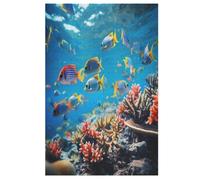 Puzzle 1000 Pièces - Colorful Poisson - Puzzles en Bois pour Adultes Et Enfants - Décoration D'Intérieur （78×53cm）