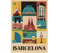 Puzzle 1000 pièces Compact : Style in the City - Barcelone