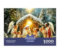 Puzzle 1000 pièces Complexe Jeu Cadeau Scène Nativité, Art Vert Déesse Nature Terre Adulte, Décoration Murale Jeu Éducatif 52x38cm