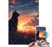 Puzzle 1000 pièces Contemplation au crépuscule pour Anniversaire Noël décoration Parfaite Jouet à Monter soi-même Convient aux 14 Ans et Plus (50x75cm)