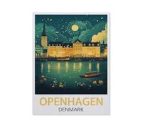 Puzzle 1000 Pièces，Copenhague Danemark，pour Adultes Adolescents Scies Sauteuses 1000 Pièces Idéal pour La Relaxation Méditation Passe-Temps Cadeau d'anniversaire（38x26cm）-EW61