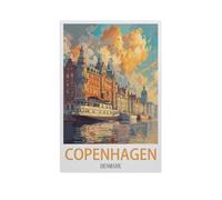 Puzzle 1000 Pièces，Copenhague, Danemark，Puzzle 1000 Pieces Adultes Jouet De Décompression Intellectuel Éducatif Puzzles Jeu De Fam（50x70cm）-AI97