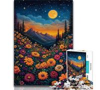 Puzzle 1000 pièces Coquelicots en vitrail pour Adultes et Adolescents, Anti-Stress, défi Difficile à Offrir en Cadeau à Toute la Famille 38x26cm