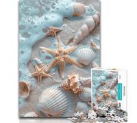 Puzzle 1000 pièces Coquillages de Plage, Puzzle 1000 pièces pour Adultes et Adolescents, Jouets éducatifs, Anti-Stress, renforce l'amour Entre Couples, 26x38cm