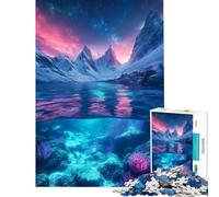 Puzzle 1000 pièces Corail sous-Marin et Montagnes enneigées Défi éducatif mais Aussi Jouet Amusant et Humoristique Décoration Murale pour Les 14 Ans et Plus (38x52cm)