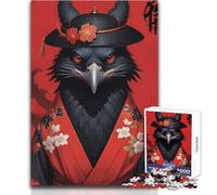 Puzzle 1000 pièces Corbeau Noir en Kimono, idéal pour se détendre Seul, découpe précise et de qualité supérieure, Dimensions:38x26cm