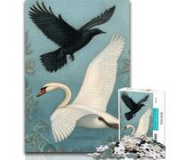 Puzzle 1000 pièces Corbeaux et Cygnes pour Adolescents, 1000 pièces, Jouets éducatifs, Anti-Stress, liste de souhaits avec Père Noël 50x75cm