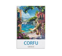 Puzzle 1000 pièces, Corfou, Grèce. Puzzle Classique de 1000 pièces pour Adultes et Enfants, idéal pour Toute la Famille. Dimensions : 38 x 26 cm.