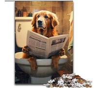 Puzzle 1000 pièces Corgi lisant Un Journal. Puzzle 1000 pièces pour Adultes, idéal pour Les Adolescents et Les familles pour Les fêtes (Taille 38x26cm).