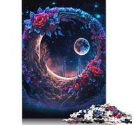 Puzzle 1000 pièces Cosmic Dream Moon pour Adultes, Cadeau d'halloween, Puzzle en Bois pour Adultes, pour s'amuser en Famille et Jouer Le Soir, 1000 pièces (75 x 50 cm)