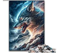 Puzzle 1000 pièces Cosmic Dream Wolf, Puzzle Stimulant de 38x26cm pour Adolescents et familles - Jeu de réflexion à Faire soi-même