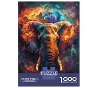 Puzzle 1000 Pièces Cosmic Elephant Dream Casse-tête pour Adultes, Jeu De Réflexion Amusant Et Humoristique, Idéal comme Cadeau pour Toute La Famille 52x38cm/1000pcs