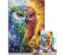 Puzzle 1000 pièces Cosmic Owl pour Adultes et Adolescents, Jouet éducatif et décompressant, Cadeau du Père Noël Secret (38x26cm)