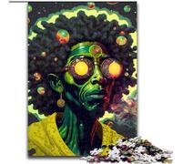 Puzzle 1000 pièces Cosmic Rastafari en Bois, idée Cadeau déco Maison Unique 50x75cm pour Ados et familles, décoration DIY Parfaite et défi cérébral