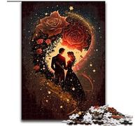 Puzzle 1000 pièces Cosmic Rose en Carton, Dimensions 26x38cm. Divertissement Relaxant, Cadeau de Noël Parfait et décoration d'intérieur.