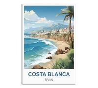 Puzzle 1000 pièces, Costa Blanca Espagne, Puzzle Classique 1000 pièces, Jeu éducatif, pour Adultes et Enfants, 70 x 50 cm