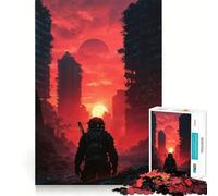 Puzzle 1000 pièces Coucher de Soleil Post-apocalyptique pour Adultes, 1000 pièces, Jeu de logique, Loisirs, découpe Parfaite, Cadeau créatif (38x52cm)
