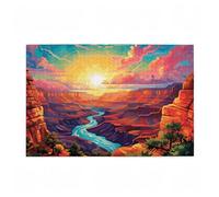 Puzzle 1000 Pieces Coucher de Soleil Puzzle Paysage 1000 Pièces Grand Adultes Difficile Jigsaw en Bois avec Boîte Cadeau, DIY Challenge Impossible Créatif Jeu pour Adulte, Cadeau Femme 75x50cm D-693