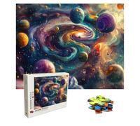 Puzzle 1000 Pièces Couleur, Puzzle Adulte Bois, Impossible Classique Jigsaw Puzzles Planète, Jeu D'adresse pour Toute la Famille, Puzzles Coloré Jeu de Ponte, Magnifique Decoration 75 X 50 cm 8p-7