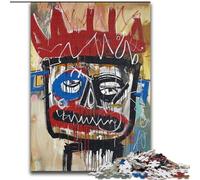 Puzzle 1000 pièces Couronne de crâne Style Basquiat pour Adultes et Adolescents, défi d'intelligence cérébrale, Jouets addictifs pour la décoration de la Maison (26x38cm)