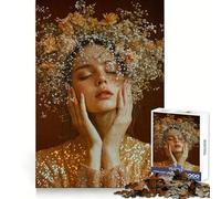 Puzzle 1000 pièces Couronne de Fleurs Femme Cadeau Symbolique Pensée Claire, Distraction Douce, Bords précis