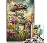 Puzzle 1000 pièces Cowboy Serpent Puzzles 1000 pièces Jouets Jeux éducatifs Soulagement du Stress Liste de souhaits avec Père Noël 38x26cm