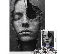Puzzle 1000 pièces Cracked Silence Jeu Manuel défi Difficile décoration intérieure Jouet Stimulant à compléter (38x52cm)