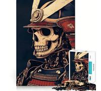 Puzzle 1000 pièces Crâne de samouraï pour Adolescents, Jeu de réflexion et de détente, Design élégant, Cadeau de qualité (38x52cm)