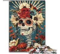 Puzzle 1000 pièces Crâne Mexicain pour Filles, Cadeaux pour Adolescentes, Jeu Stimulant, Chaque pièce est Unique - Jeu Familial Stimulant (26x38cm)