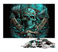 Puzzle 1000 pièces Crâne pour Adultes, Puzzle Difficile pour Adultes, idéal comme Cadeau de Vacances et décoration d'intérieur, 26x38cm / 10,23x14,96 Pouces