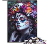 Puzzle 1000 pièces Crânes Mexicains pour Adultes et Adolescents, Anti-Stress, Vacances à la Maison, Amour et Passion (26x38cm)
