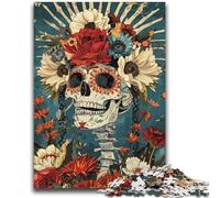 Puzzle 1000 pièces Crânes Mexicains pour Filles, Cadeaux pour Adolescentes, Jouets éducatifs et Jeux familiaux, idéal pour la décoration de Bureau 26x38cm