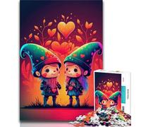 Puzzle 1000 pièces Créature Love Duo Puzzle 1000 pièces pour Adultes et Adolescents Jouets éducatifs Jeux Anti-Stress décoration Murale (38x26cm)