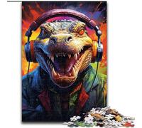 Puzzle 1000 pièces Crocodile coloré pour Adultes, Taille 50x75cm, pour la fête des mères, Les Anniversaires et Noël.