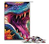 Puzzle 1000 pièces Crocodile du Nil psychédélique pour Adultes Puzzle en Papier Jeu Stimulant 1000 pièces (38 x 26 cm)