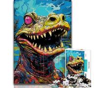 Puzzle 1000 pièces Crocodiles du Nil colorés pour Adultes, Jouet éducatif et décompressant, idéal comme Cadeau, 50x75cm