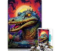 Puzzle 1000 pièces Crocodiles du Nil pour Adolescents, Cadeaux pour Adolescents, Aide Le Cerveau à exercer des Jouets addictifs pour cultiver la Patience, adapté aux Couples (38x26cm)