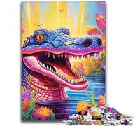 Puzzle 1000 pièces Crocodiles du Nil pour Adultes et Adolescents, Jouet éducatif et décompressant, Cadeau d'anniversaire, décoration Murale (50x75cm)
