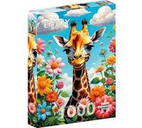 Puzzle 1000 Pièces - Cute Giraffe Multicolore
