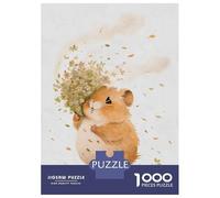 Puzzle 1000 Pièces Cute Hamster Puzzle Adulte Jeu Manuel pour S'amuser en Famille Cadeaux Uniques pour Un Anniversaire Et Noël 52x38cm/1000pcs
