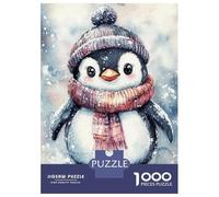 Puzzle 1000 Pièces Cute Penguin in Snow-1 Puzzle pour Adultes - Jeu De Réflexion - Décoration Parfaite - Cadeaux Uniques pour Anniversaires Et Noël 38x26cm/1000pcs