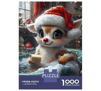 Puzzle 1000 Pièces Cute Reindeer in A Bath Christmas pour Adolescents - Jeu De Réflexion - Cadeaux pour Femmes - Idées Cadeaux Uniques pour Un Anniversaire Ou Noël 70x50cm/1000pcs