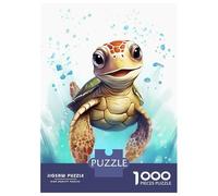 Puzzle 1000 Pièces Cute Watercolor Turtle Puzzles pour Adolescents - Anti-Stress - Défi Éducatif - Cadeau d'anniversaire Unique 70x50cm/1000pcs