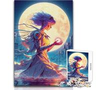 Puzzle 1000 pièces Cyber Girl in The Night pour Adultes:Jeu de réflexion et de création, idée Cadeau Originale et mémorable Dimensions:50x75cm