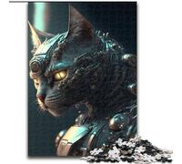 Puzzle 1000 pièces Cyborg Cat No en Bois, Jeu Familial interactif, adapté aux 14 Ans et Plus, 50x75cm, Jeu de réflexion pour Adolescents, pour Les fêtes