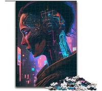 Puzzle 1000 pièces Cyborg en Bois, activité Amusante à Faire à la Maison 50x75cm, Jeu de réflexion pour Adolescents, pour Les fêtes