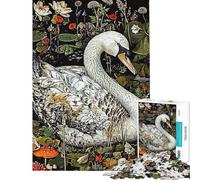 Puzzle 1000 pièces Cygne Abstrait pour Adultes Défi Difficile Stimule Le Cerveau Idée Cadeau Noël/Anniversaire (Dimensions : 38x26cm)