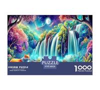 Puzzle 1000 Pièces Cygnes au Paradis - Cascade (Renard Bois Coloré) | Jeu Éducatif Loisir Cadeau Maison 38x26cm